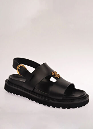 Roberto Cavalli Deri Siyah Sandalet 27735