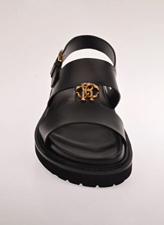 Roberto Cavalli Deri Siyah Sandalet 27735