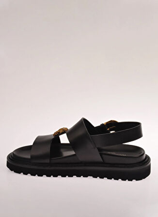 Roberto Cavalli Deri Siyah Sandalet 27735