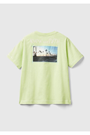 Benetton Erkek Çocuk Açık Yeşil T-Shirt