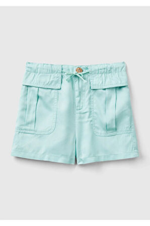 United Colors of Benetton Kız Çocuk Mavi Şort Model Kodu: 224P4SEXC902W