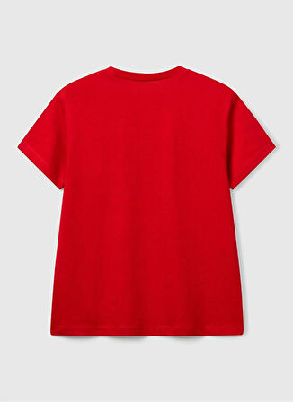 Benetton Baskılı Kırmızı Erkek Çocuk T-Shirt 3I1XC10Q4