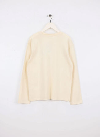 Benetton Baskılı Krem Erkek Çocuk T-Shirt 3EG9C10R9