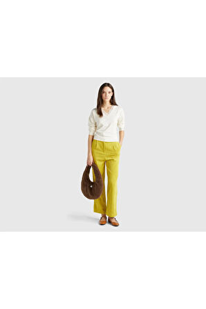 United Colors Of Benetton Kadın / Kız Beyaz Kazak (Model Kodu: 124A17Q3D402B )