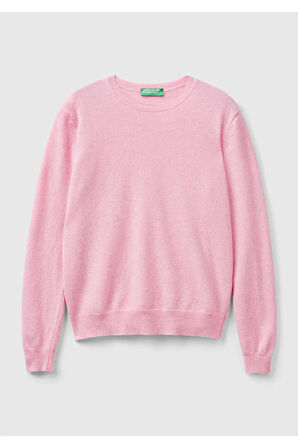 United Colors Of Benetton Kadın / Kız Pembe Kazak (Model Kodu: 124A1002D1K01 )