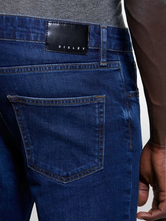 Pamuk Karışımlı Vintage Yıkama Efektli Dar Denim Pantolon Erkek Haki Mix Pantolon - 324A4S1BSE02C
