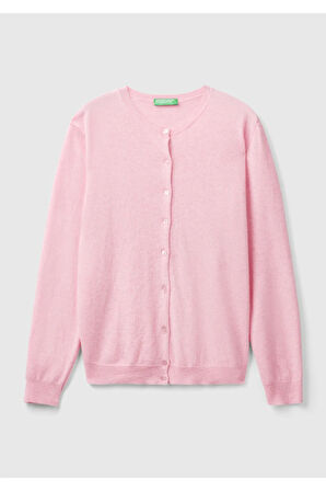 United Colors Of Benetton Kadın / Kız Pembe Hırka (Model Kodu: 124A1002D5485 )