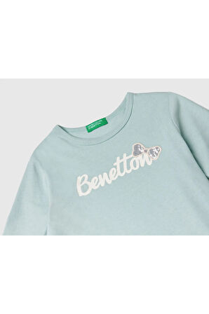 United Colors Of Benetton Kadın / Kız Yeşil Tişört (Model Kodu: 3Atng10Gı )