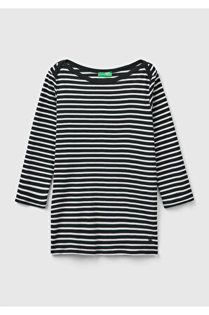 United Colors Of Benetton Kadın / Kız Siyah Tişört (Model Kodu: 124A30Yse16A1 )