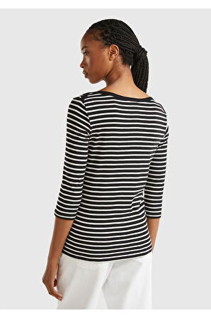 United Colors Of Benetton Kadın / Kız Siyah Tişört (Model Kodu: 124A30Yse16A1 )