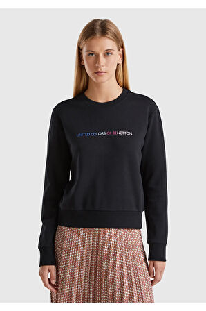 United Colors of Benetton Kadın Siyah Sweatshırt Model Kodu: 124A3J68D107Z