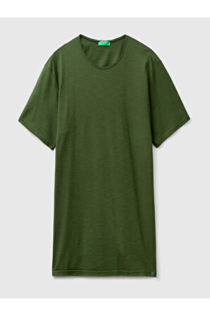 United Colors Of Benetton Erkek Yeşil Tişört (Model Kodu: 3Je1J19A5 )