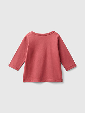 Benetton Erkek Bebek Gizli Çıtçıtlı Sweatshirt 1-18Ay Tarçın