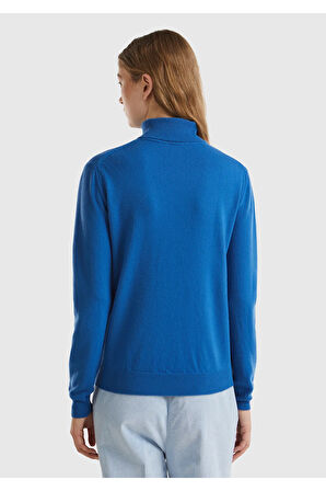 United Colors Of Benetton Kadın / Kız Mavi Kazak (Model Kodu: 124A1002D2348 )