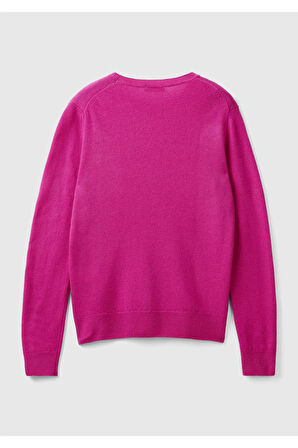 United Colors Of Benetton Kadın / Kız Pembe Kazak (Model Kodu: 124A1002D1K01 )