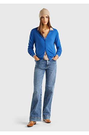 United Colors Of Benetton Kadın / Kız Mavi Hırka (Model Kodu: 124A1002D5485 )