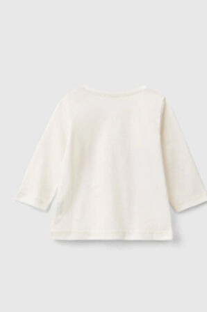 United Colors Of Benetton Bebek Ekru Tişört (Model Kodu: 3Atna105I )