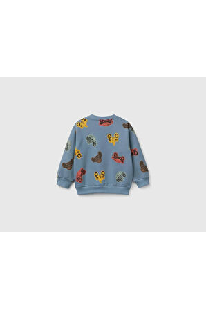 United Colors Of Benetton Erkek Antrasit Sweatshırt (Model Kodu: 3J4Eg10Gk )