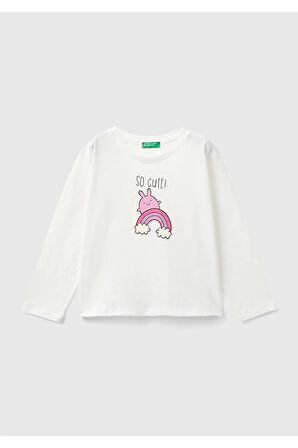 United Colors Of Benetton Bebek Beyaz Tişört (Model Kodu: 124A3I1Xg10Fı )