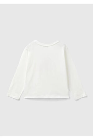 United Colors Of Benetton Bebek Beyaz Tişört (Model Kodu: 124A3I1Xg10Fı )