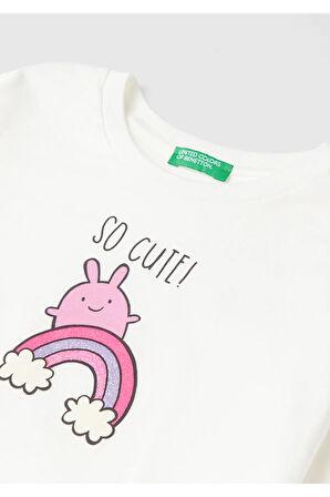 United Colors Of Benetton Bebek Beyaz Tişört (Model Kodu: 124A3I1Xg10Fı )