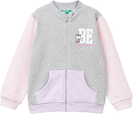 Benetton Kız Bebek Fermuarlı Sweatshirt 3J70G5037-24K