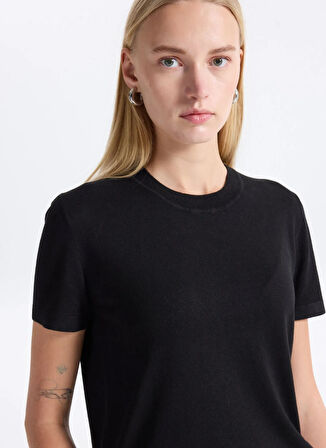 Benetton Bisiklet Yaka Normal Siyah Kadın Kazak 1ZRED10BK