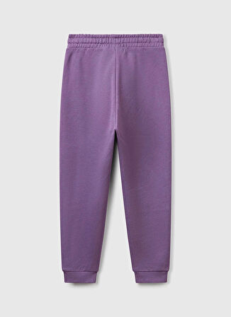 Benetton Lastikli Paça Mor Kız Çocuk Eşofman Altı 3J68CF02H