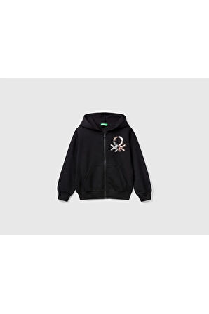 United Colors Of Benetton Kadın / Kız Siyah Sweatshırt (Model Kodu: 39M2C504F )