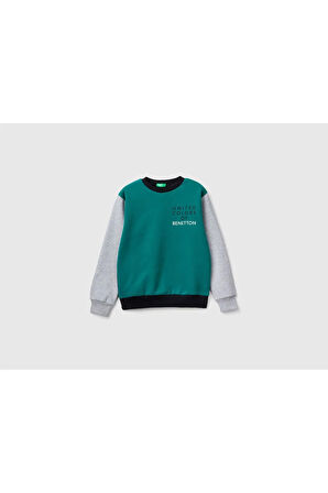 United Colors Of Benetton Erkek Yeşil Sweatshırt (Model Kodu: 3Eb5C10Ks )