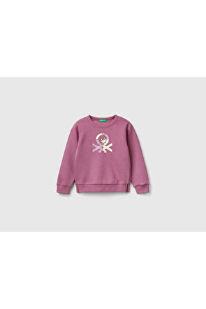 United Colors Of Benetton Kadın / Kız Pembe Sweatshırt (Model Kodu: 39M2G10Gm )