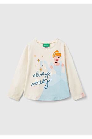 United Colors Of Benetton Kadın / Kız Ekru Tişört (Model Kodu: 3Atng10H8 )