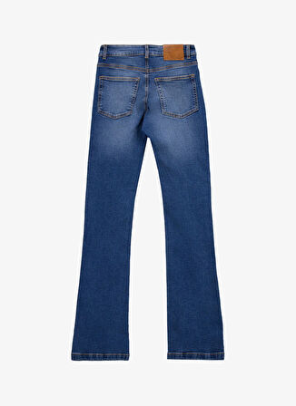 Benetton Yüksek Bel Normal Koyu Mavi Kadın Pantolon 4OTADE00F