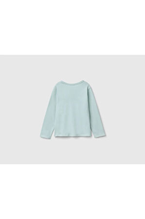 United Colors Of Benetton Kadın / Kız Yeşil Tişört (Model Kodu: 3Atng10Gı )