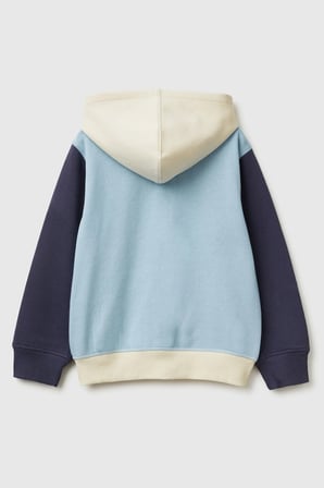 Mavi-Krem Erkek EJ_Önü Logo Baskılı Cepli Fermuarlı Şardonlu Sweatshirt Model Kodu: 3EB5C505LMavi-Krem