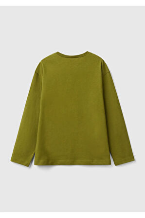 United Colors Of Benetton Erkek Haki Tişört (Model Kodu: 3Atnc10M8 )