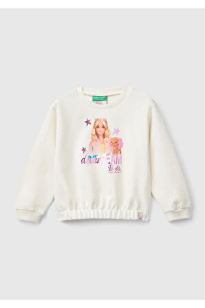 United Colors Of Benetton Kadın / Kız Ekru Sweatshırt (Model Kodu: 3J68G10Hı )