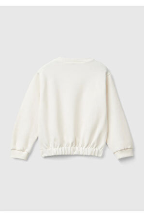 United Colors Of Benetton Kadın / Kız Ekru Sweatshırt (Model Kodu: 3J68G10Hı )