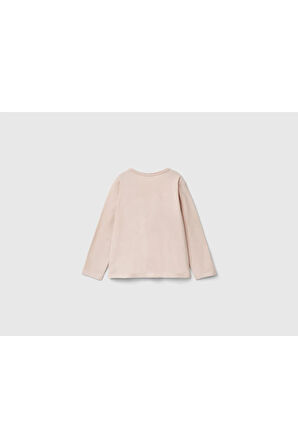 United Colors Of Benetton Kadın / Kız Pembe Tişört (Model Kodu: 3Atng10Gı )