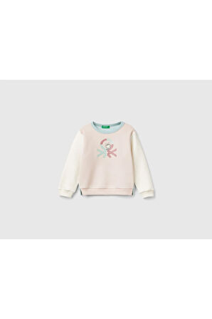 United Colors Of Benetton Kadın / Kız Pembe Sweatshırt (Model Kodu: 39M2G10Gm )