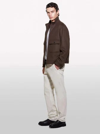 Pamuk Karışımlı Dar Kesim Cepli Kadife Chino Pantolon Erkek 0L8 Pantolon - 324A41ZNSF04R