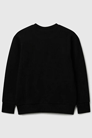 United Colors of Benetton Erkek Çocuk 3J68C10PZ-25K  Sweatshirt Siyah