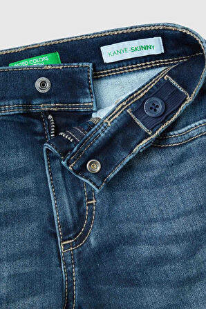 Erkek Bebek Denim Pantolon - Mavi | 12-18AY