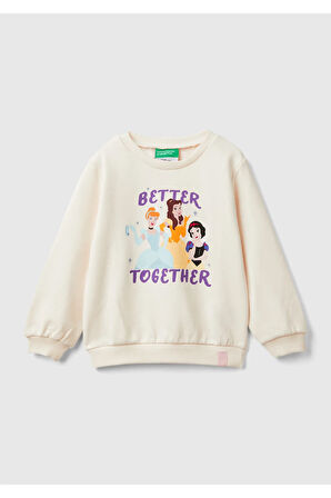 United Colors Of Benetton Kadın / Kız Ekru Sweatshırt (Model Kodu: 3J68G10H7 )