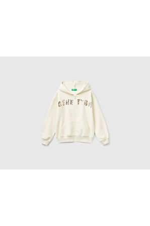 United Colors Of Benetton Kadın / Kız Ekru Sweatshırt (Model Kodu: 39M2C504F )