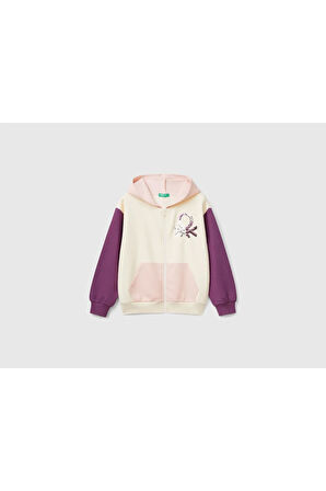 United Colors Of Benetton Kadın / Kız Pembe Sweatshırt (Model Kodu: 39M2C504F )