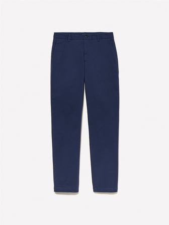 Erk_Pamuk Karışımlı Dar Kesim Chino Pantolon Erkek Soluk Lacivert Pantolon - 324A4JGCSF04W