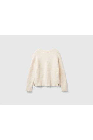 United Colors Of Benetton Kadın / Kız Ekru Hırka (Model Kodu: 124A19Bac601L )