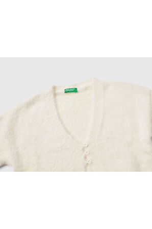 United Colors Of Benetton Kadın / Kız Ekru Hırka (Model Kodu: 124A19Bac601L )