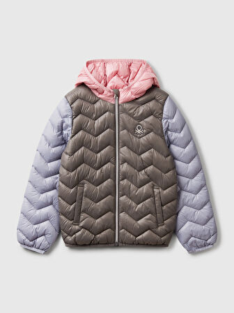 Benetton Kız Çocuk Mevsimlik Mont 6-14 Yaş Gri